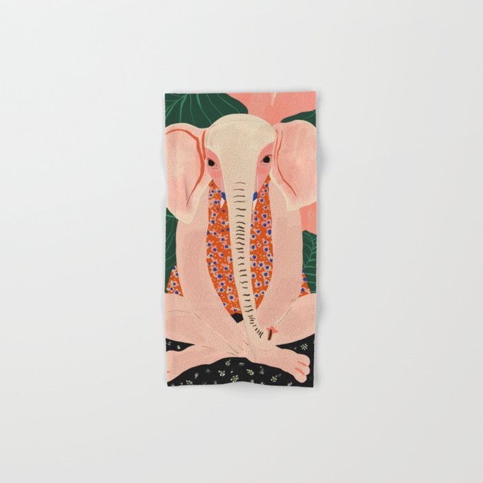 Yoga Meditating Elephant Bath Towel Gallery Image 1