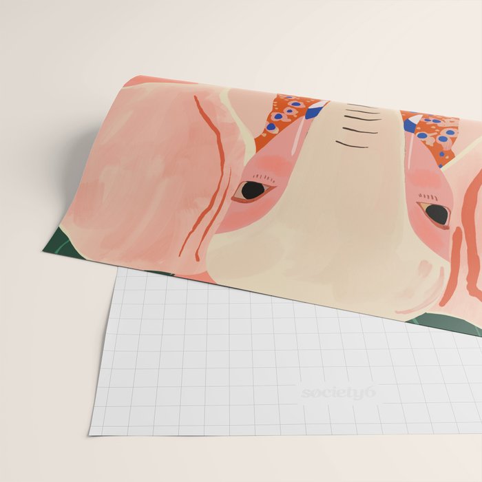 Yoga Meditating Elephant Wrapping Paper Gallery Image 2