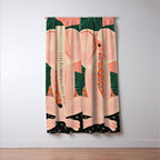 Yoga Meditating Elephant Window Curtain Gallery Image 3