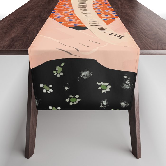 Yoga Meditating Elephant Table Runner Gallery Image 1