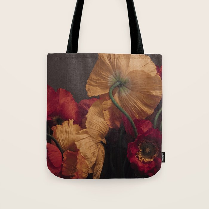 Coquette x botanical poppy flower photograph Tote Bag Gallery Image 1