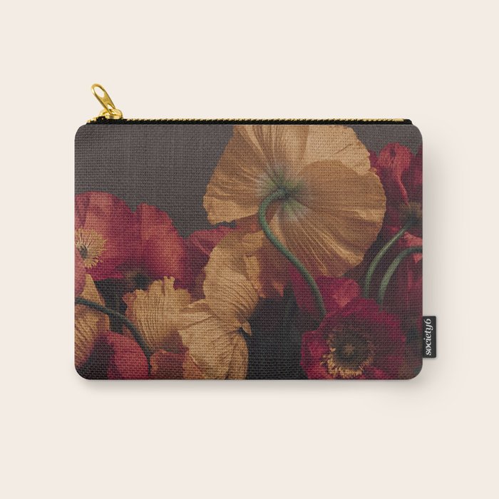 Coquette x botanical poppy flower photograph Carry All Pouch Gallery Image 1