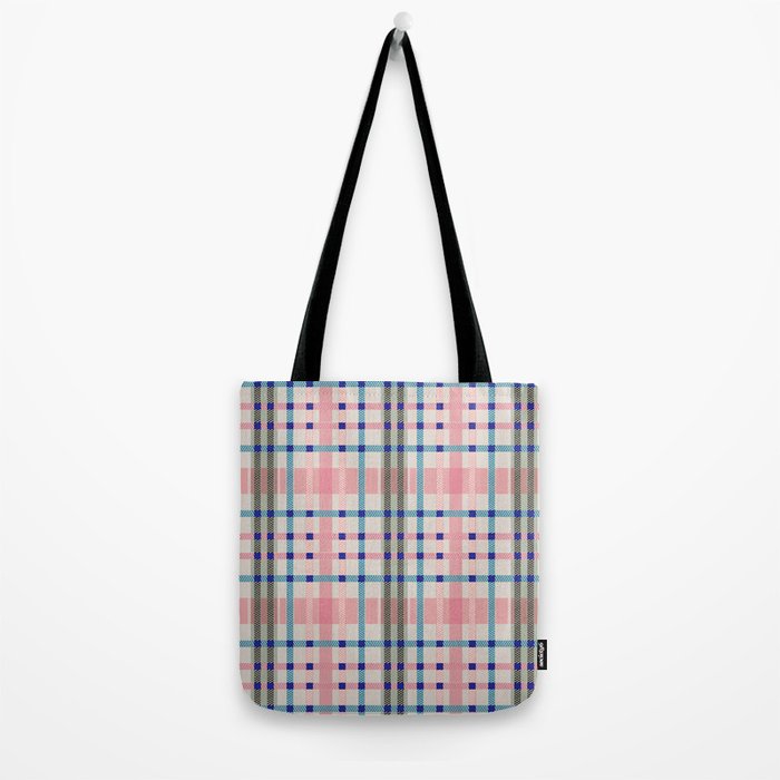 Vibrant Plaid Fusion B Tote Bag Gallery Image 2