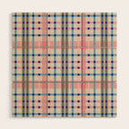 Vibrant Plaid Fusion B Wood Wall Art Gallery Image 1