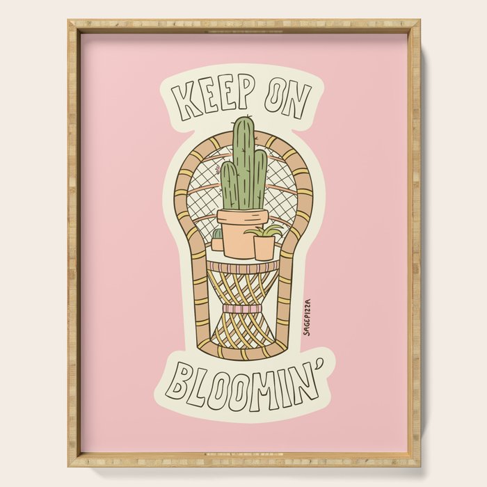KEEP ON BLOOMIN' Serving Tray Gallery Image 1