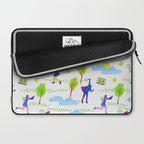 Let's Play Tennis in White & Blue Laptop Sleeve Gallery Image 2