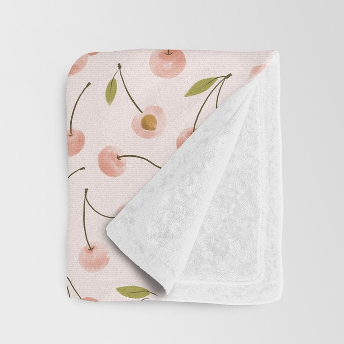 Pink cherry Throw Blanket Gallery Image 3