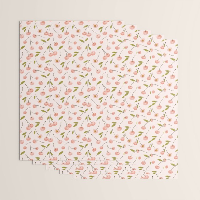 Pink cherry Wrapping Paper Gallery Image 3