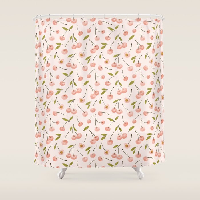 Pink cherry Shower Curtain Gallery Image 1