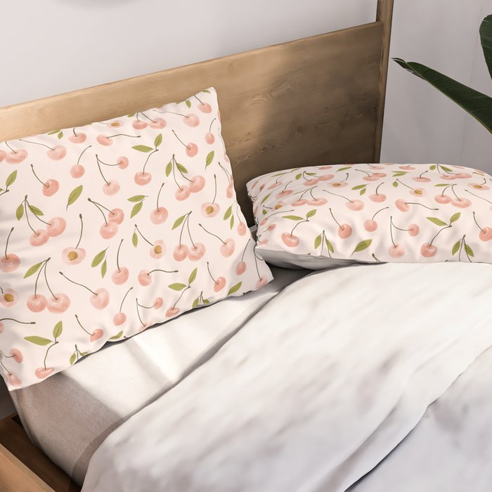 Pink cherry Pillow Sham Gallery Image 2