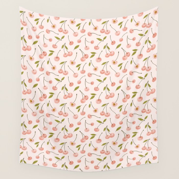 Pink cherry Wall Tapestry Gallery Image 4