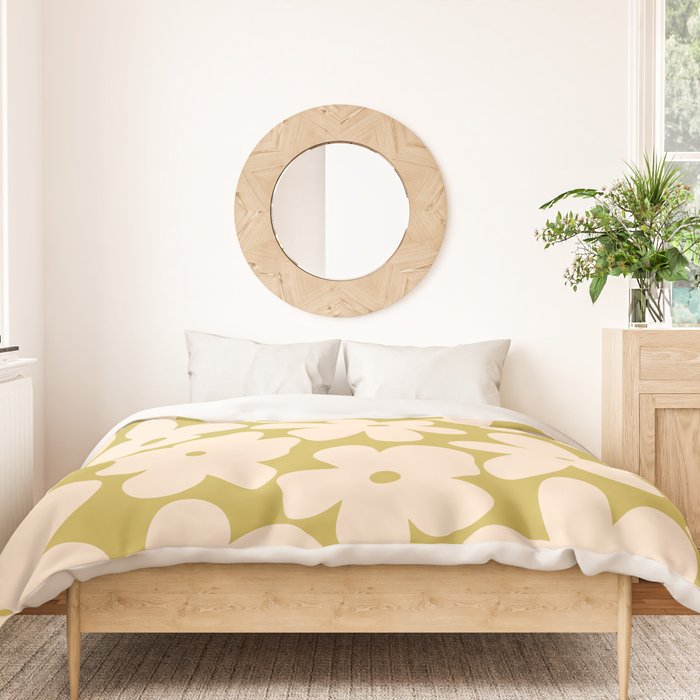 Yellow and Cream - 70's Daisy Duvet Cover Gallery Image 3
