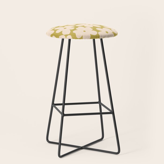 Yellow and Cream - 70's Daisy Stool Gallery Image 1