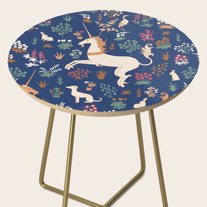 Magical Medieval Unicorn Forest Side Table Gallery Image 2