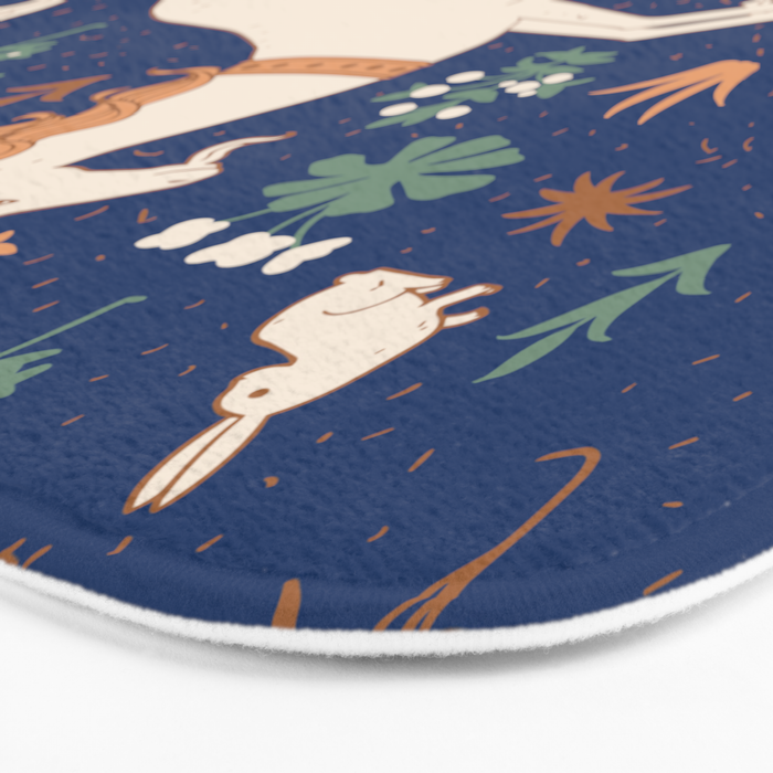 Magical Medieval Unicorn Forest Bath Mat Gallery Image 3