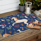 Magical Medieval Unicorn Forest Outdoor Rug Gallery Image 2