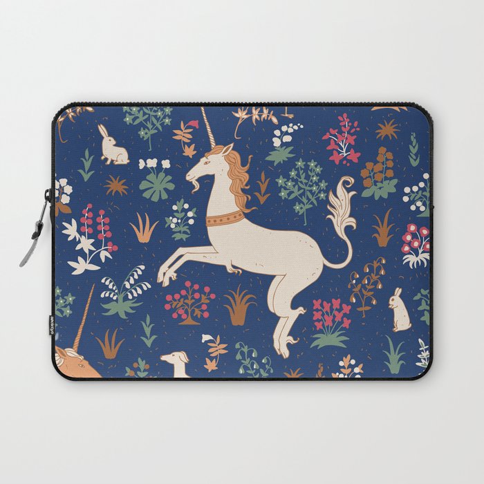 Magical Medieval Unicorn Forest Laptop Sleeve Gallery Image 1