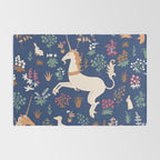 Magical Medieval Unicorn Forest Rug Gallery Image 2