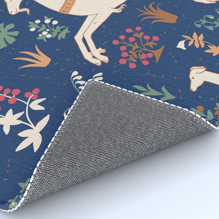 Magical Medieval Unicorn Forest Rug Gallery Image 4