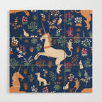 Magical Medieval Unicorn Forest Wood Wall Art Gallery Image 1