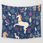 Magical Medieval Unicorn Forest Wall Tapestry Gallery Image 4
