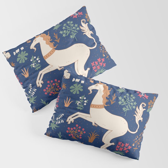 Magical Medieval Unicorn Forest Pillow Sham Gallery Image 3