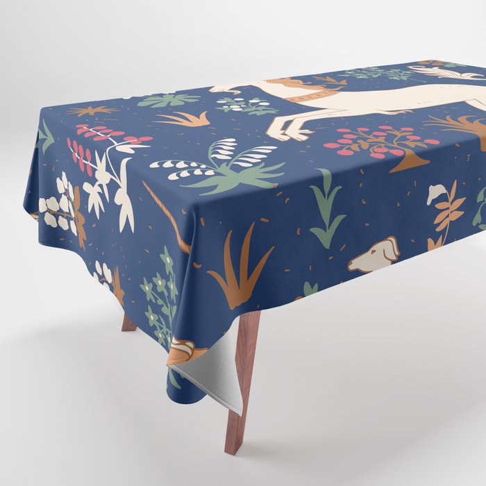 Magical Medieval Unicorn Forest Tablecloth Gallery Image 1