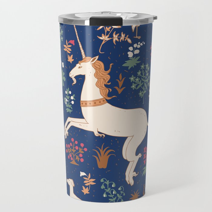 Magical Medieval Unicorn Forest Travel Mug Gallery Image 1