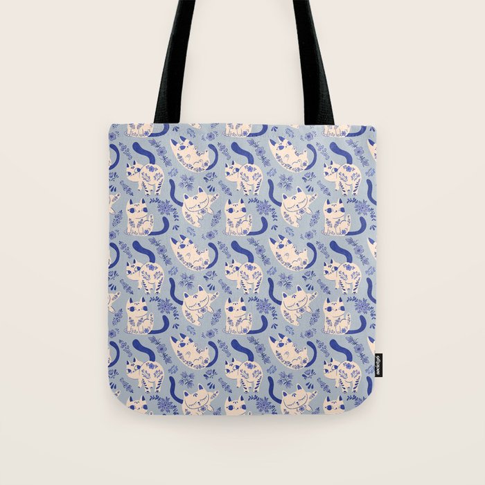 Purrcelin Cats Tote Bag Gallery Image 1