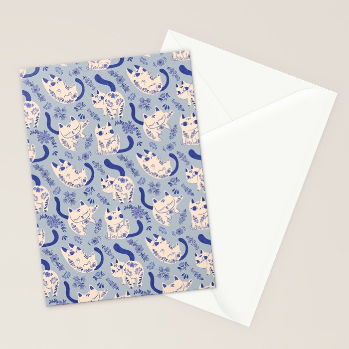 Purrcelin Cats Stationery Card Gallery Image 2