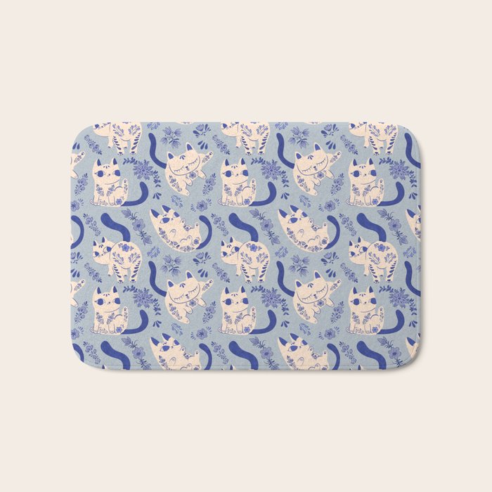 Purrcelin Cats Bath Mat Gallery Image 1