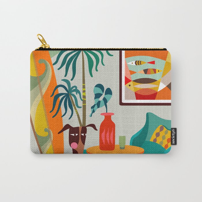 Retro MCM beach home  Carry All Pouch Gallery Image 1