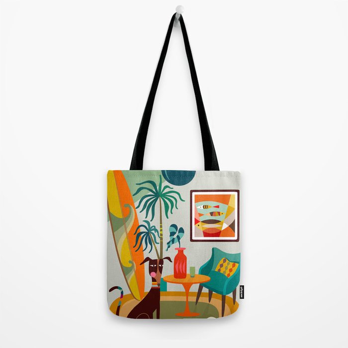 Retro MCM beach home  Tote Bag Gallery Image 2