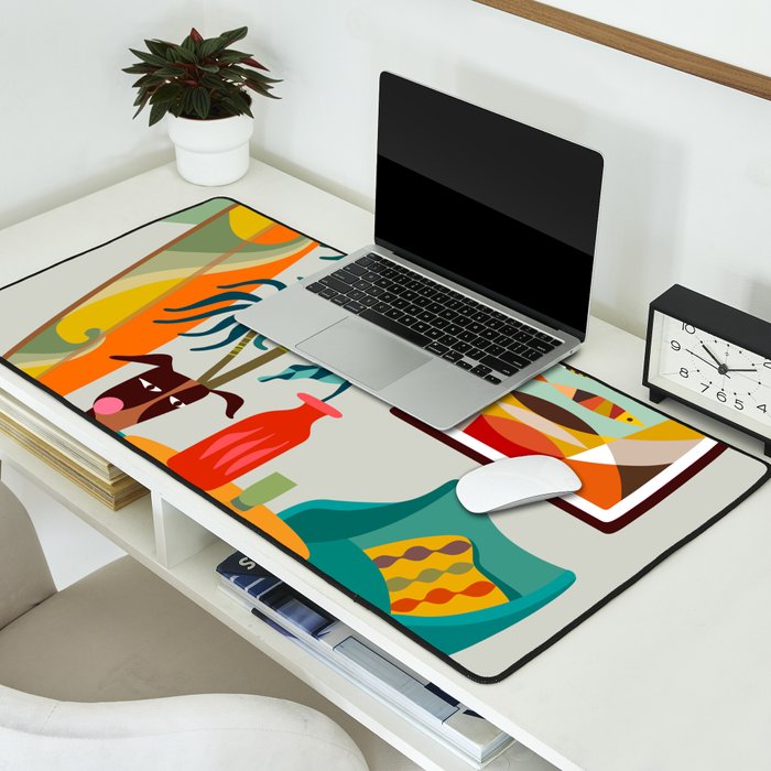 Retro MCM beach home  Desk Mat Gallery Image 2