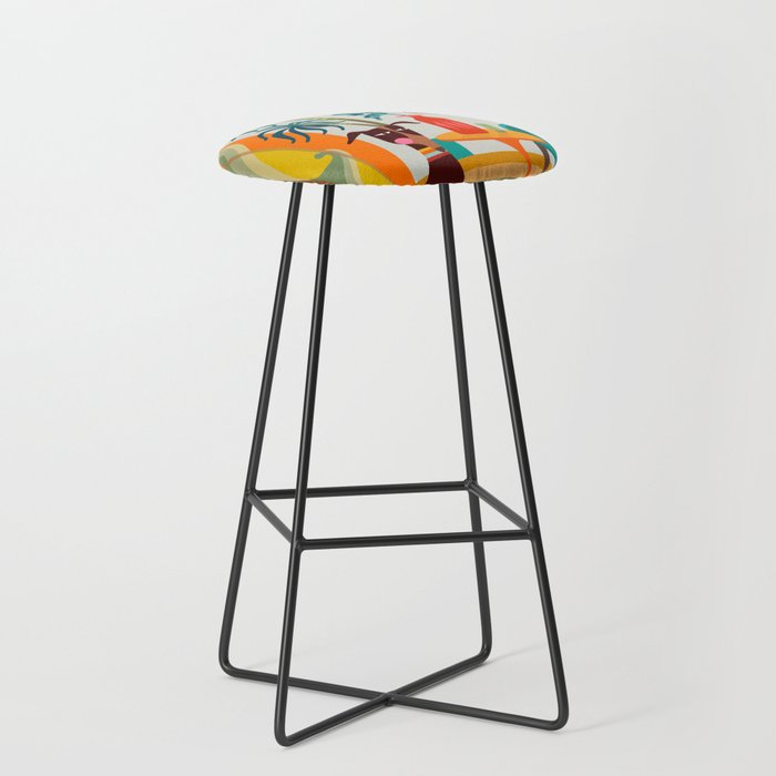 Retro MCM beach home  Stool Gallery Image 1