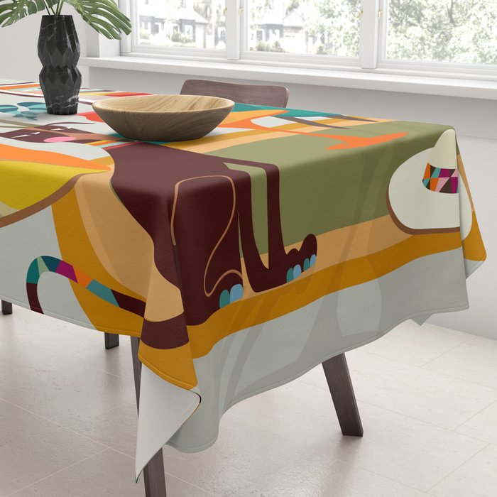 Retro MCM beach home  Tablecloth Gallery Image 3