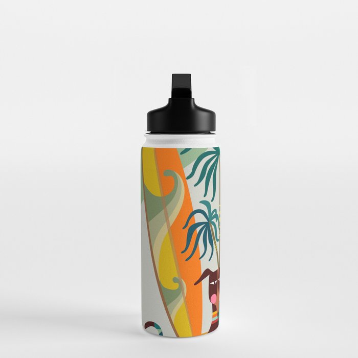 Retro MCM beach home  Water Bottle Gallery Image 3