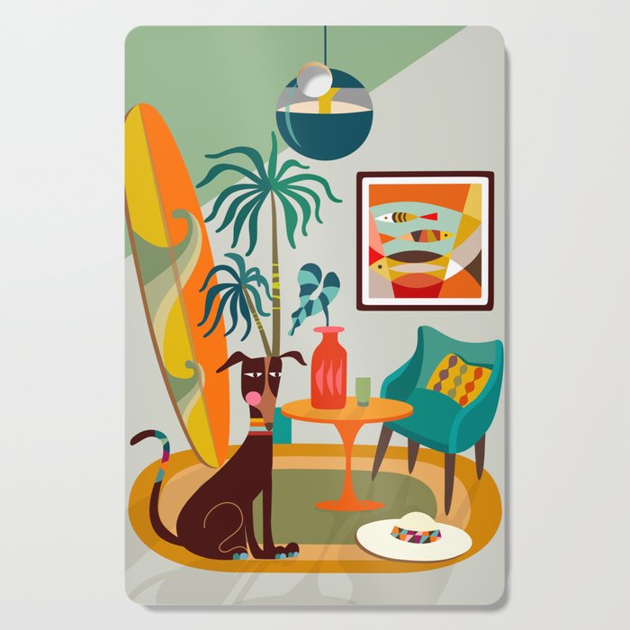 Retro MCM beach home  Cutting Board Gallery Image 1