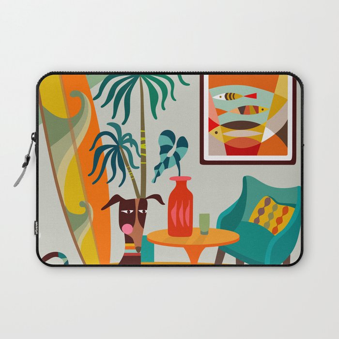 Retro MCM beach home  Laptop Sleeve Gallery Image 1