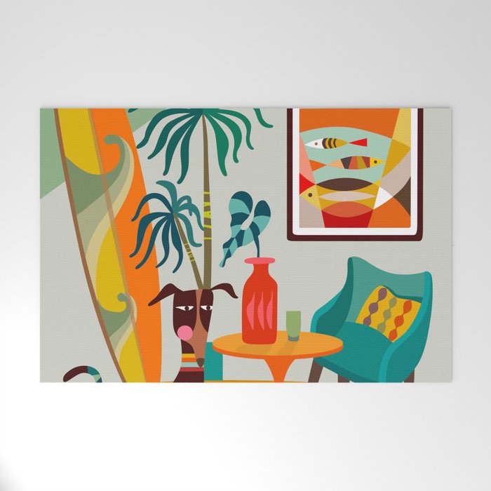 Retro MCM beach home  Welcome Mat Gallery Image 1