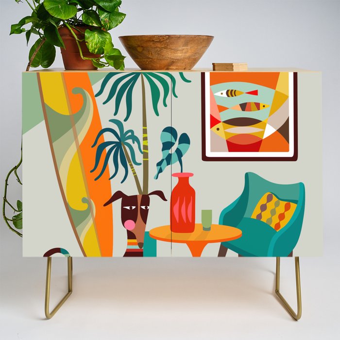 Retro MCM beach home  Credenza Gallery Image 1