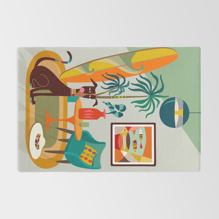 Retro MCM beach home  Rug Gallery Image 2