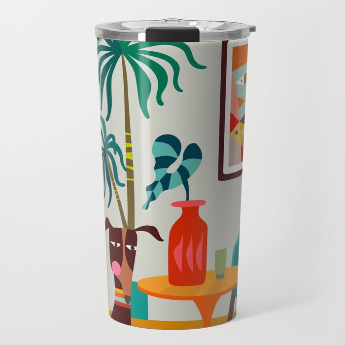 Retro MCM beach home  Travel Mug Gallery Image 1