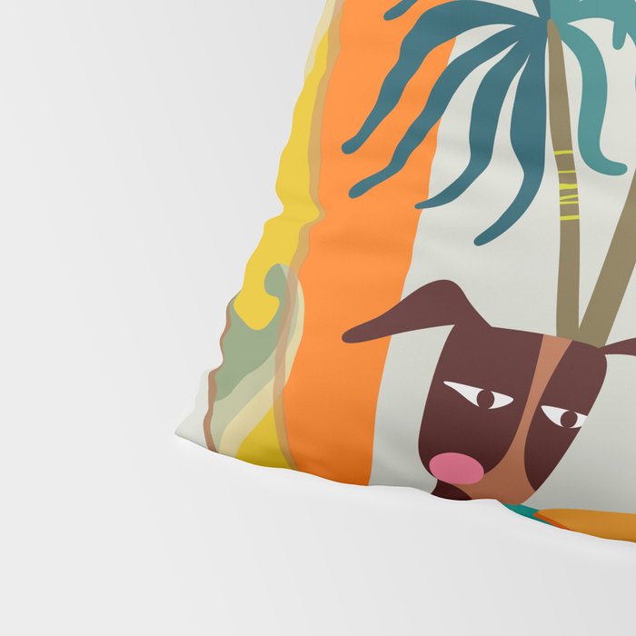 Retro MCM beach home  Pillow Sham Gallery Image 4