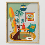 Retro MCM beach home  Serving Tray Gallery Image 1
