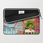 Travel poster woman in Saint-Tropez France Laptop Sleeve Gallery Image 2