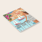 Travel poster woman in Saint-Tropez France Notebook Gallery Image 3