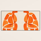 Abstract Turtle in Orange Desk Mat Gallery Image 3
