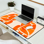 Abstract Turtle in Orange Desk Mat Gallery Image 2