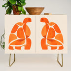 Abstract Turtle in Orange Credenza Gallery Image 1